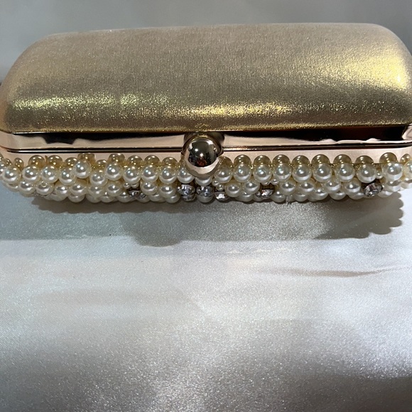 Bebe mini clutch with pearls & stones - Picture 3 of 6